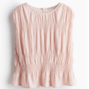 NWT H&M Pink Smocked Top